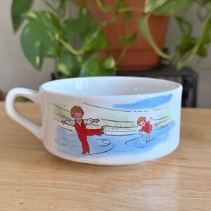 Campbell’s Kids 8 Ounce Soup Mug Ice Skating 80s Retro Vintage Novelty Nostalgia